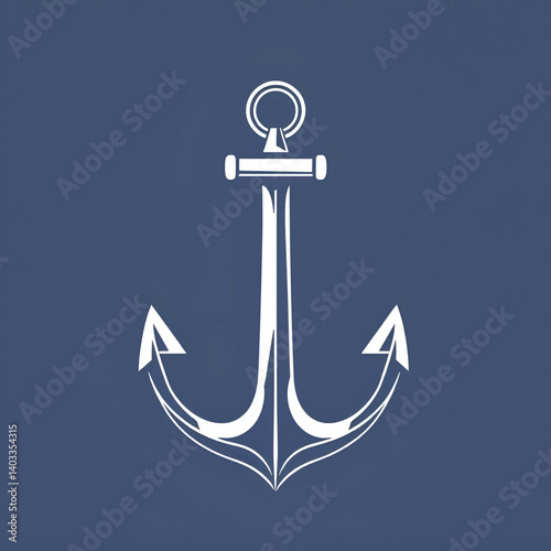 vector coptic anchor icon isolated on white background