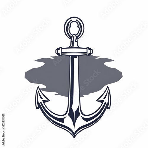 vector coptic anchor icon isolated on white background