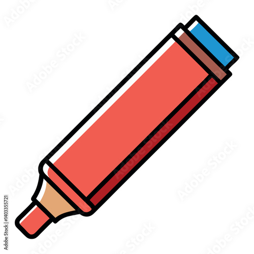 Whiteboard-marker-illustration-whit-solid-colour outline.