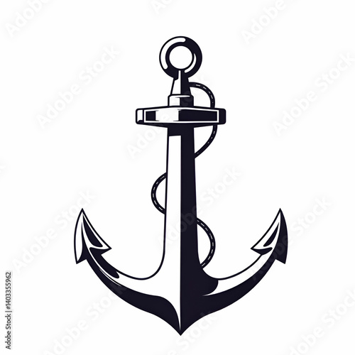 vector coptic anchor icon isolated on white background