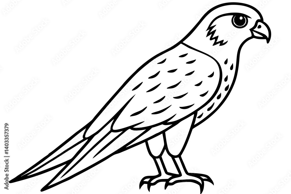 Obraz premium Graceful Kestrel Drawing