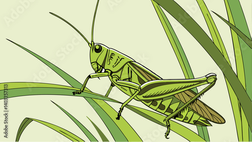 grasshopper on a leaf