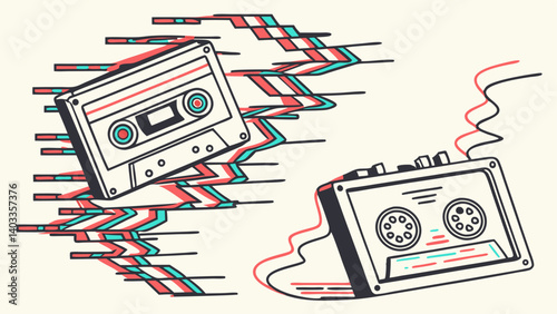 retro music background