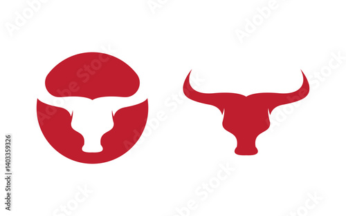 Taurus Horn Logo Template vector icon illustration design v.16