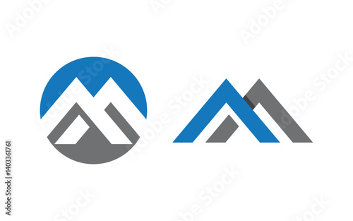 M Letter Logo business icon design illustration template v.50