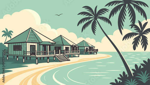 tropical beach resort