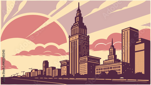 vector illustration of city skyline