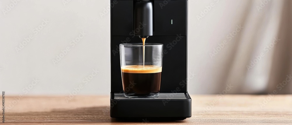 Smart capsule coffee machine dispensing performance-enhancing drink with biometric scan interface verifying user s current need - technology need learning Smart capsule coffee machine dispensing performance-enhancing drink with biometric scan interface verifying user s current need - technology need learning