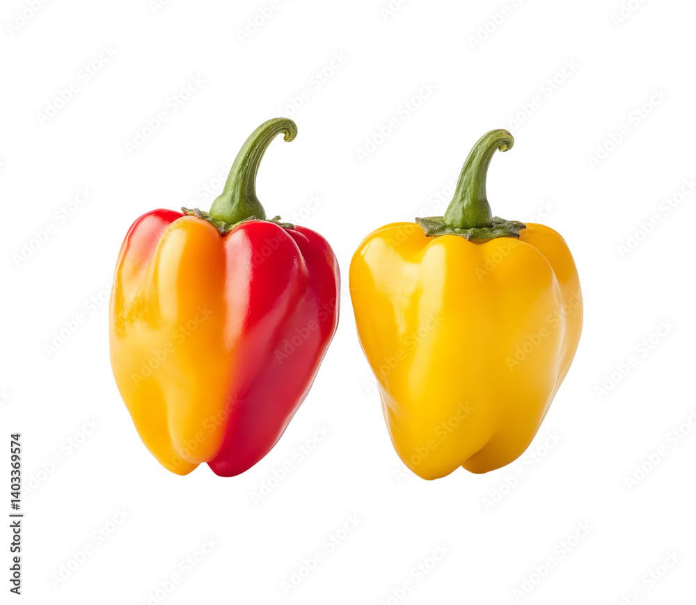Red and yellow Serrano peppers on Png Format and Transparent Background Red and yellow Serrano peppers on Png Format and Transparent Background