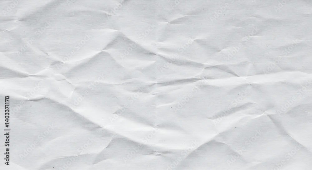 Obraz premium Crumpled White Paper Texture for Background Design 