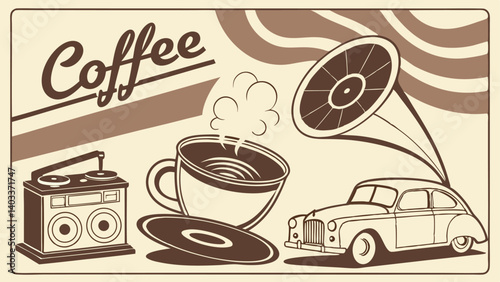 set of coffee beans