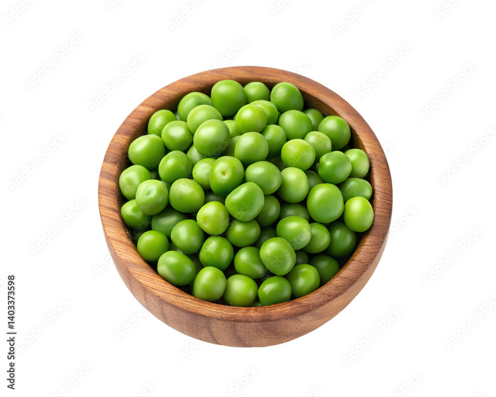 Fresh Green Peas in Wooden Bowl for Natural, Healthy Snacking Fresh Green Peas in Wooden Bowl for Natural, Healthy Snacking