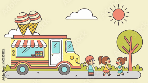 vector illustration of a cartoon train