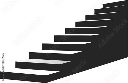 Wallpaper Mural Staircase design in silhouette black vector format   Torontodigital.ca