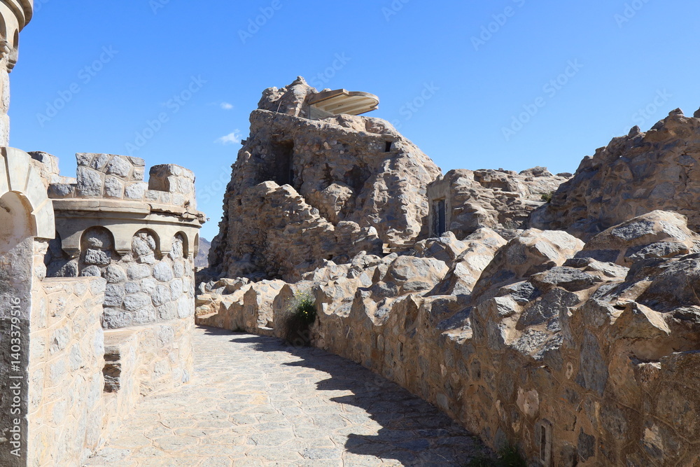 La batterie Castillitos à Cabo Tiñoso, batería de Castillitos, fort militaire, ville de Carthagène, région de la communauté autonome de la région de Murcie, Espagne