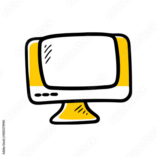computer doodle icon