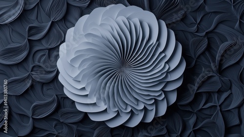A digital illustration of a flower with a spiral pattern.