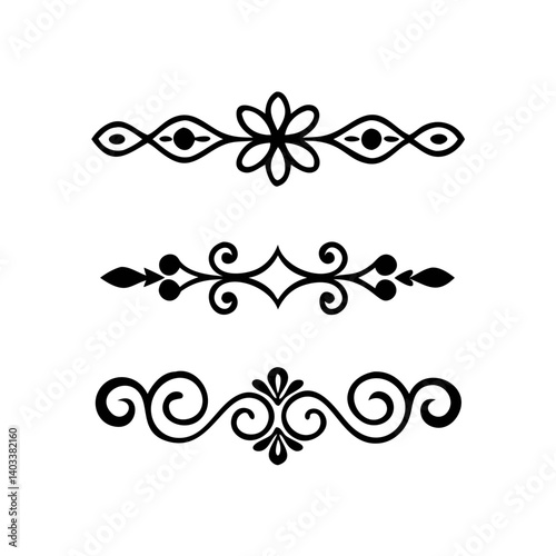 Classic elegant calligraphic elements – decorative swirls, curls, and vintage lines in vector format for romantic wedding cards, logos, and upscale branding designs.

