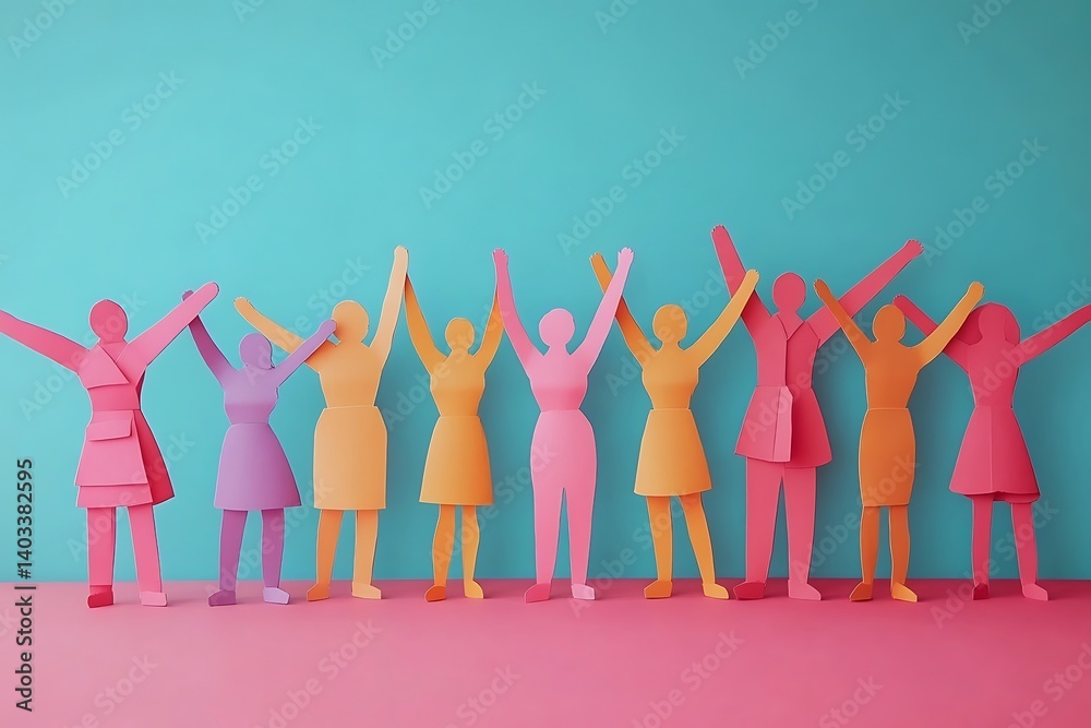 Fototapeta premium Empowered Women Celebrating Unity and Support1