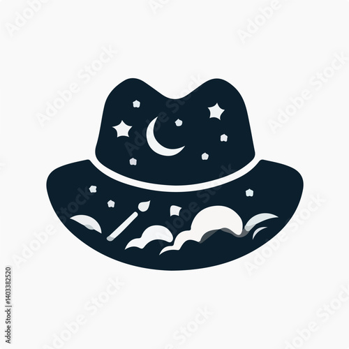 cowboy hat on a white background