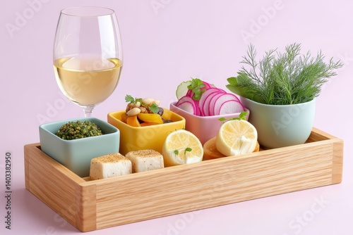 A portion-controlled dinner tray with colorful and varied food