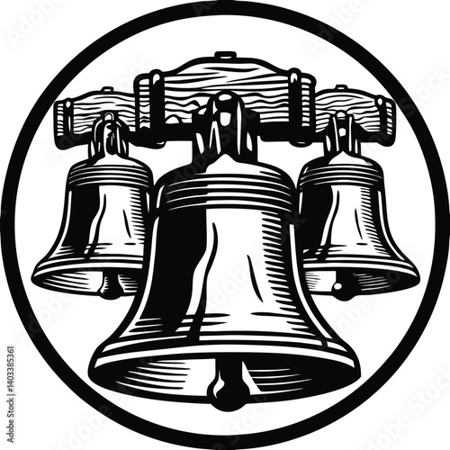 set-of-liberty-bell-silhouette-vector-image (20).eps