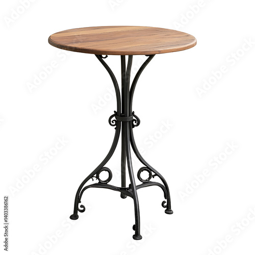 Classic Round Bistro Table PNG Transparent Background