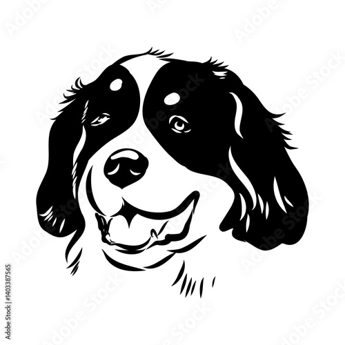 Bernese mountain dog - isolated vector illustration