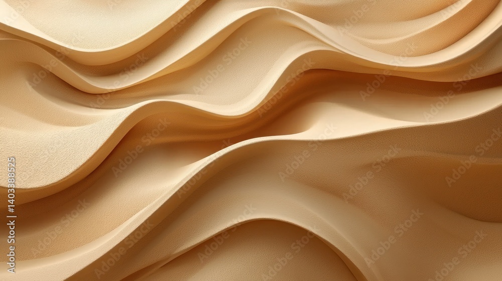 Obraz premium Abstract Beige Wave Pattern: A Serene Visual Symphony