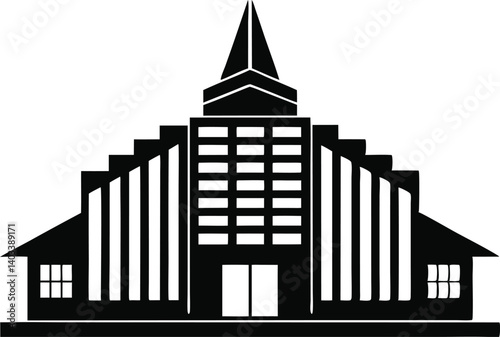 Modern Building Silhouette Vector Art 
