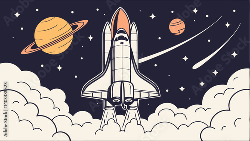 rocket in space