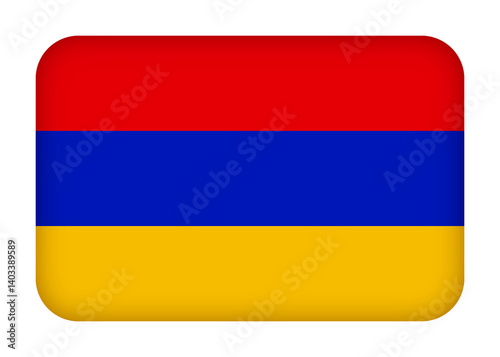 Free Download Armenia flag with round corners. 3d illustration button flag of Armenia transparation png - GFXLoad