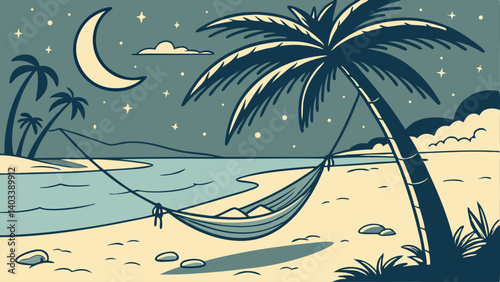 tropical island with palm trees