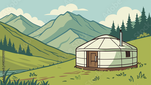 camping in the mountains