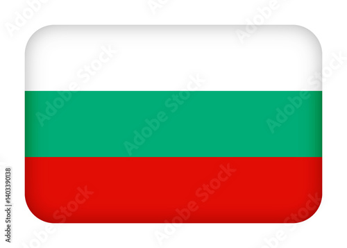 Free Download Bulgaria flag with round corners. 3d illustration button flag of Bulgaria transparation png - GFXLoad