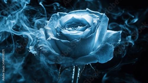 Blue Rose in Smoke