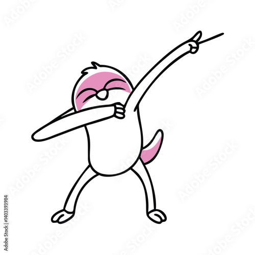 sloth dab cartoon
