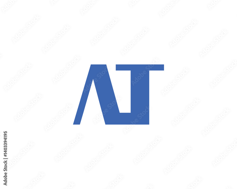 AT logo design vector template. AT AT logo design vector template. AT