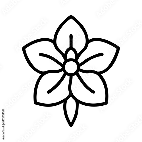 delphinium flower line drawn vector art - illustration delphinium flower isolated transparent background