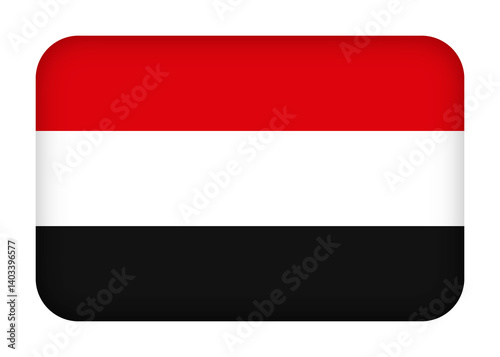 Yemen flag with round corners. 3d illustration button flag of Yemen transparation png Free Download Yemen flag with round corners. 3d illustration button flag of Yemen transparation png - GFXLoad