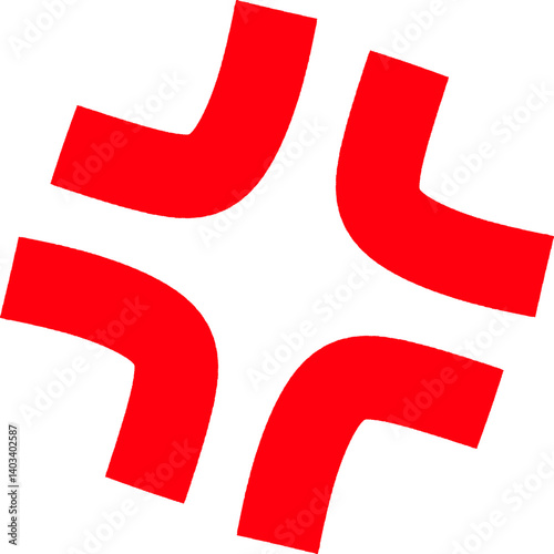 Angry icon. red anger mark. Moody symbol 
