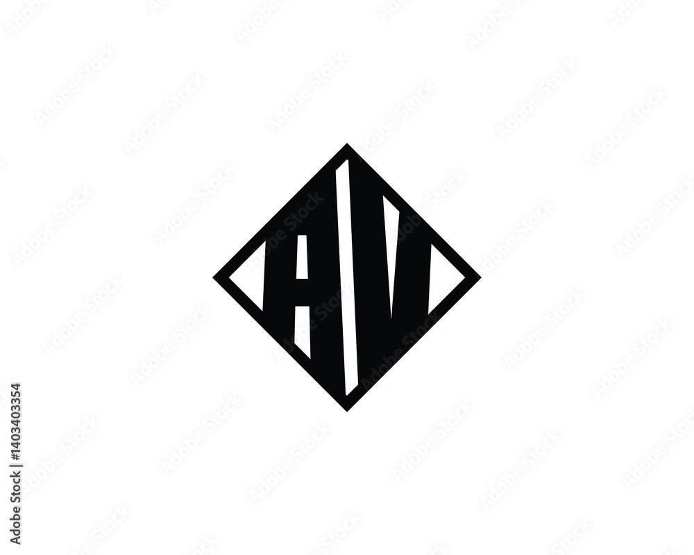 AV logo design vector template. AV