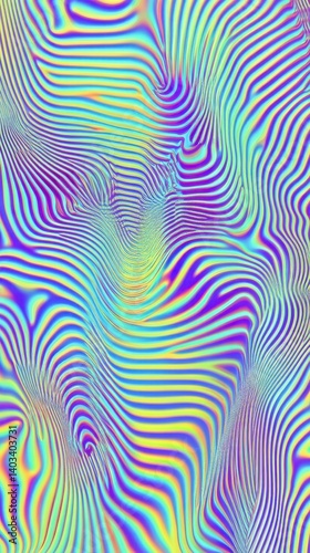 Vibrant Hyperrealistic Digital Illustration: Abstract Colorful Patterns with Fluid Waves and Dynamic Geometry