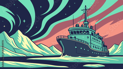 ship in the sea