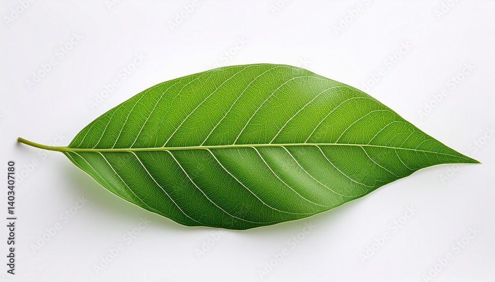 Fototapeta premium green leaf isolated on white