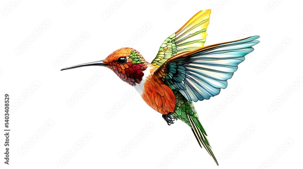 Fototapeta premium Hummingbird Vibrant Colors photo