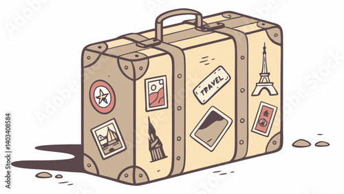 vintage travel suitcase