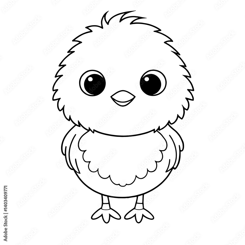 Cute baby chick illustration in black and white line art style, perfect for children's coloring pages, representing new life, innocence, and the joy of springtime in a simple and playful design.
Cute baby chick illustration in black and white line art style, perfect for children's coloring pages, representing new life, innocence, and the joy of springtime in a simple and playful design.