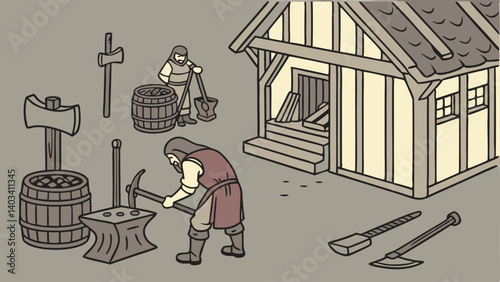 vector illustration of a set of images