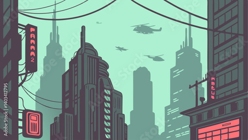 vector illustration of a city